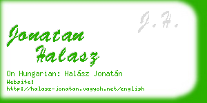 jonatan halasz business card
